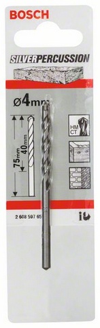 Průměr (D) 4 mm, pracovní délka (L1) 40 mm, Celková délka (L2) 75 mm 