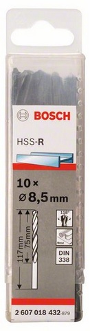 Průměr (D) 8,5 mm, Pracovní délka (L1) 75 mm, Celková délka (L2) 117 mm