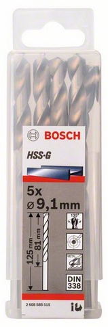 Průměr (D) 9,1 mm, Pracovní délka (L1) 81 mm, Celková délka (L2) 125 mm 