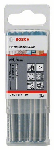Průměr (D) 6,5 mm, pracovní délka (L1) 60 mm, Celková délka (L2) 100 mm 
