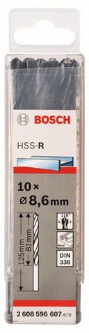 Průměr (D) 8,6 mm, Pracovní délka (L1) 81 mm, Celková délka (L2) 125 mm