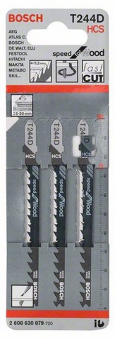 celková délka 100 mm, rozteč zubů 4 - 5,2 mm, oblasti použití: Měkké dřevo (5-50 mm), překližky, dřevotřískové desky, laťovky, dřevovláknité desky, speciálně pro řez v křivkách
