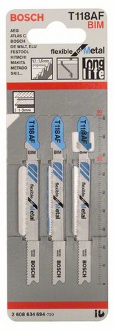 provedení zubů - zvlněné frézované, celková délka 92 mm, rozteč zubů 1,1-1,5 mm, oblasti použití: tenké plechy (1-3 mm)
