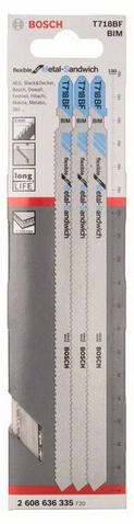 materiál BIM, provedení zubů - rozvedené frézované, celková délka 180 mm, rozteč zubů 2,0 mm, oblasti použití: Sendvičové materiály (80 - 120 mm); pro zakřivené a úhlové řezy