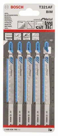 celková délka 132 mm, rozteč zubů 1,2 mm, oblasti použití: Tenké plechy (1-3 mm), sendvičové materiály (<65 mm), tenkostěnné trubky, uzavřené + otevřené profily, včetně hliníkových (O <65 mm)