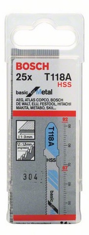 celková délka 92 mm, rozteč zubů 1,1-1,5 mm, oblasti použití: tenké plechy (1,3 mm)