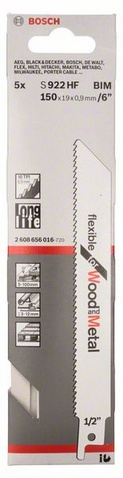 provedení zubů - rozvedené frézované, rozteč zubů 2,5 mm, oblasti použití: Dřevo s hřebíky/kovem (<100 mm), kovové plechy, roury, hliníkové profily (3-12 mm), palety
