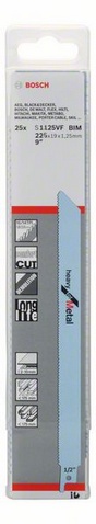provedení zubů - s variabilním ozubením, rozteč zubů 1,8-2,6 mm, oblasti použití: Středně silné až silné plechy (2-10 mm), tenkostěnné a tlustostěnné roury a profily (< 175 mm). Ideální na asanační práce v kovech. Jemný řez bez námahy.