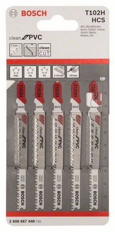 celková délka 100 mm, oblasti použití: Čisté řezy do desek, profilů, tyčí z PVC, PA, PS (3-30 mm)