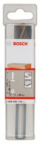 Průměr (D) 10 mm, Celková délka (L2) 140 mm, Průměr stopky (d) 13 mm

