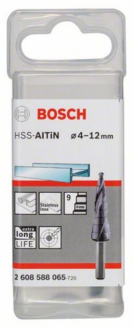 výška stupně 4 mm, celková délka 66,5 mm, průměr stopky 6 mm
