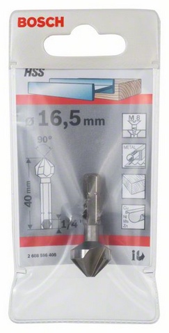 průměr 16,5 mm, zahloubení M8, celková délka 40 mm, průměr stopky 1/4 palce