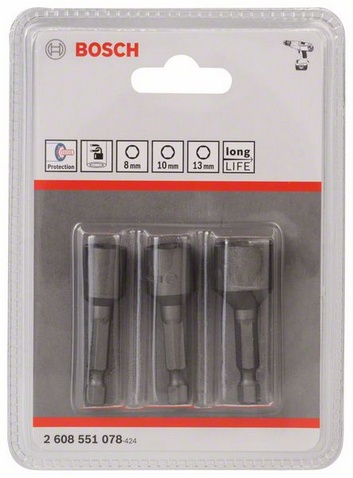 Šířka ploché části 8, 10, 13 mm, Délka 50 mm