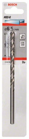 Průměr (D) 6,5 mm, Pracovní délka (L1) 97 mm, Celková délka (L2) 148 mm 
