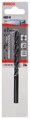 Průměr (D) 7 mm, Pracovní délka (L1) 69 mm, Celková délka (L2) 109 mm 