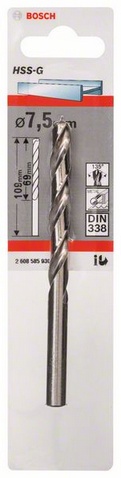 Průměr (D) 7,5 mm, Pracovní délka (L1) 69 mm, Celková délka (L2) 109 mm 
