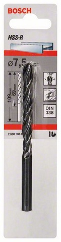 Průměr (D) 7,5 mm, Pracovní délka (L1) 69 mm, Celková délka (L2) 109 mm 