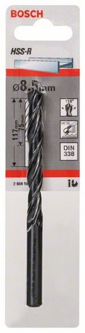 Průměr (D) 8,5 mm, Pracovní délka (L1) 75 mm, Celková délka (L2) 117 mm