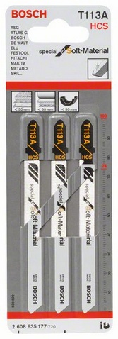 provedení zubů - Nůž broušený, celková délka 100 mm, oblasti použití: Pěnový, polystyren, koberce, kůže, guma (< 50 mm)