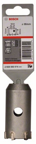 průměr 35 mm, hloubka vrtací korunky (L1) 50 mm, pracovní délka (L2) 72 mm, řezání, počet zubů 6 
