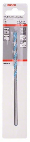 Průměr (D) 6,5 mm, pracovní délka (L1) 90 mm, Celková délka (L2) 150 mm 