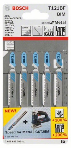 celková délka 92 mm, rozteč zubů 2,0 mm, oblasti použití: středně silné plechy, 2,5-6 mm 