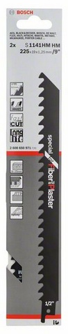 rozteč zubů 8,5 mm, oblasti použití: Pórobeton, pálená cihla (červená) 175 mm, Sklolaminát/epoxid 150 mm