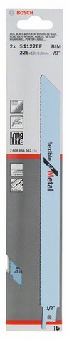 provedení zubů - rozvedené frézované, rozteč zubů 1,4 mm, oblasti použití: tenké plechy (1,5-4 mm), roury/profily (O <175 mm), flexibilní zarovnávací řez