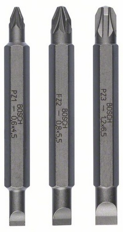Obsah sady: PZ1 - 0,6x4,5 / PZ2 - 0,8x5,5 / PZ3 - 1,2x6,5 Délka 60 mm