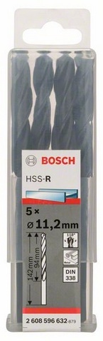 Průměr (D) 11,2 mm, Pracovní délka (L1) 94 mm, Celková délka (L2) 142 mm