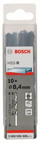 Průměr (D) 8,4 mm, Pracovní délka (L1) 75 mm, Celková délka (L2) 117 mm