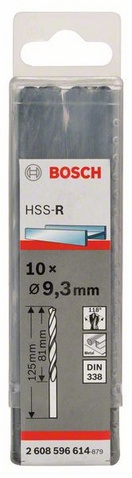 Průměr (D) 9,3 mm, Pracovní délka (L1) 81 mm, Celková délka (L2) 125 mm
