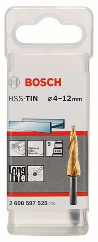 výška stupně 4 mm, celková délka 66,5 mm, průměr stopky 6 mm
