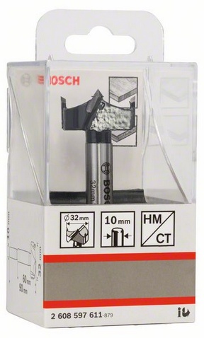 Průměr (D) 32 mm, Celková délka (L2) 90 mm, Průměr stopky (d) 10 mm 