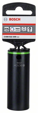 Vnější průměr (D1) 19,5 mm, Šířka ploché části 22 mm, Vnější průměr (D2) 29,8 mm, Délka (L) 77 mm, Pro závity M 14 