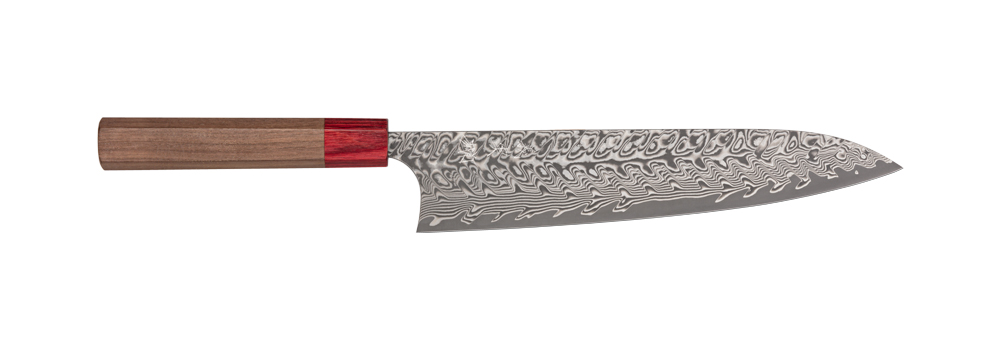 délka čepele 240 mm, tloušťka čepele 1,5 mm, celková délka 390 mm, hmotnost 120 g