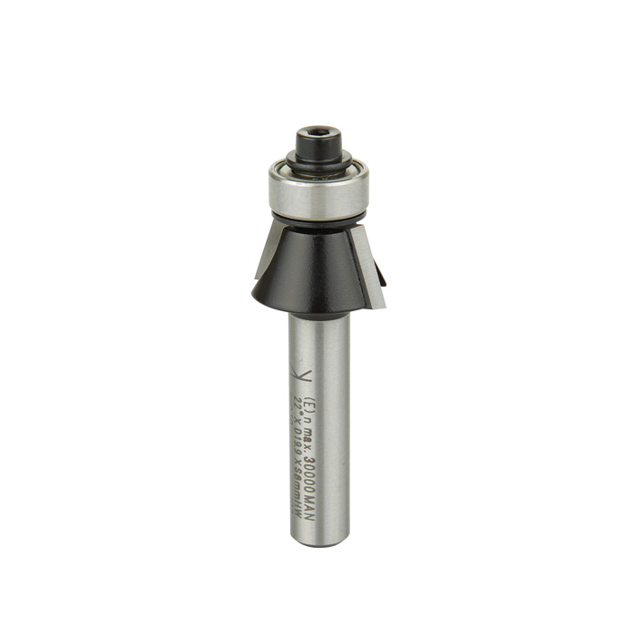 ložisko O 12,7 mm, úhel 22,5°, řezná délka 9,5 mm, O frézy 19,2 mm, celková délka 47 mm, stopka O 8 mm