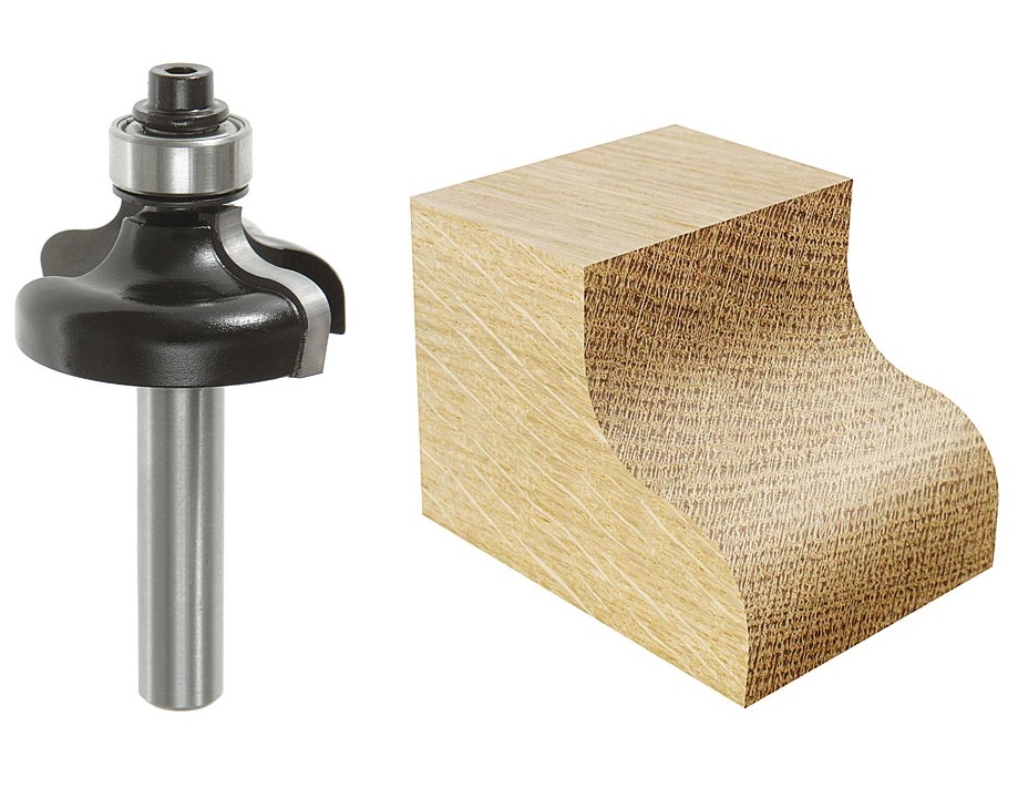 ložisko O 12,7 mm, stopka O 8 mm, R 4,8 mm, fréza O 31,8 mm, řezná délka 12,7 mm