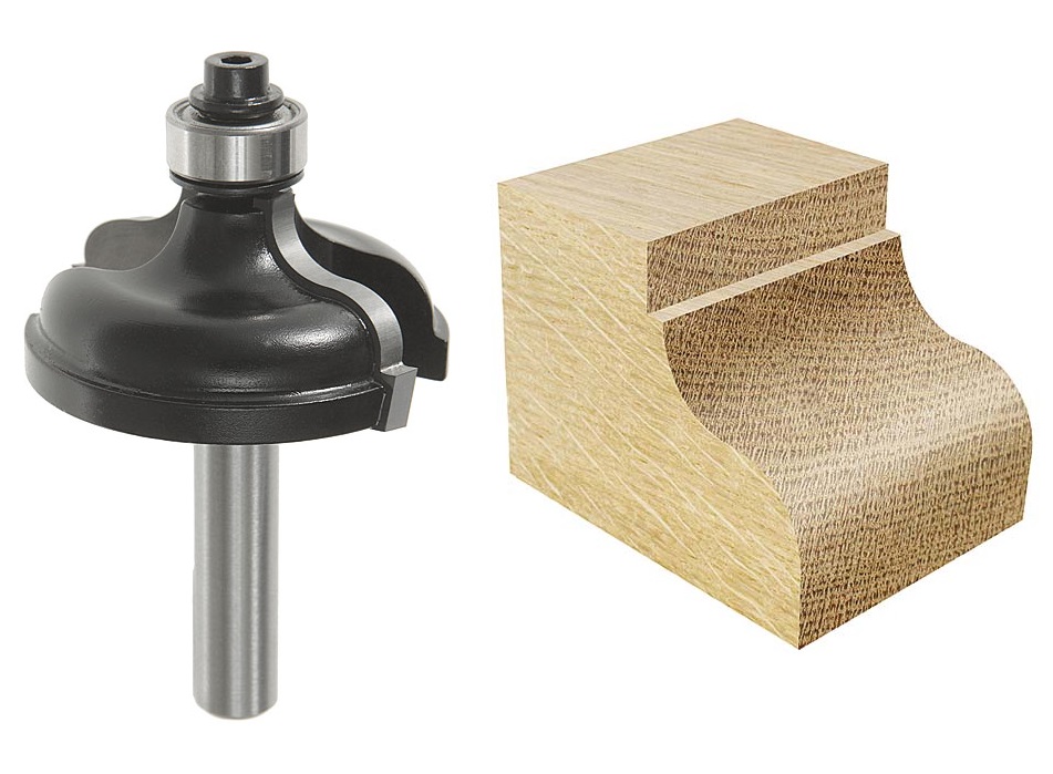 ložisko O 12,7 mm, stopka O 8 mm, R 6,35 mm, fréza O 41,3 mm, řezná délka 17,5 mm