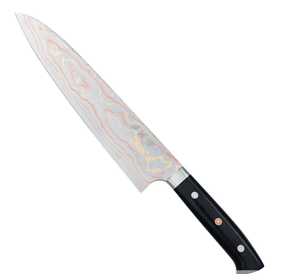 délka čepele 240 mm, tloušťka čepele 2 mm, celková délka 375 mm, hmotnost 290 g

