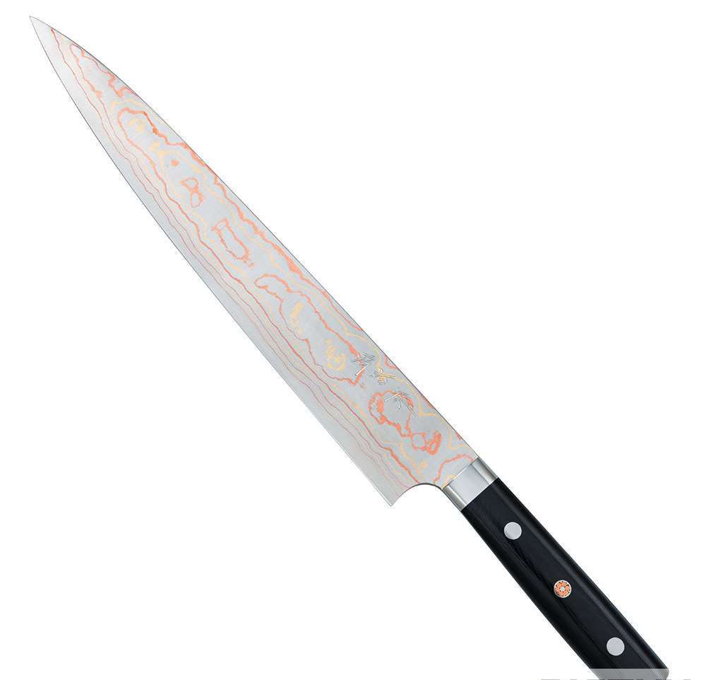 délka čepele 270 mm, tloušťka čepele 2,3 mm, celková délka 395 mm, hmotnost 250 g

