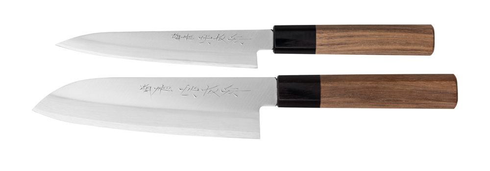 obsahuje nože: Univerzální nůž Sojusaku Hocho, Santoku (č. 720080), Malý univerzální nůž Sojusaku Hocho, Petty (č. 720082)