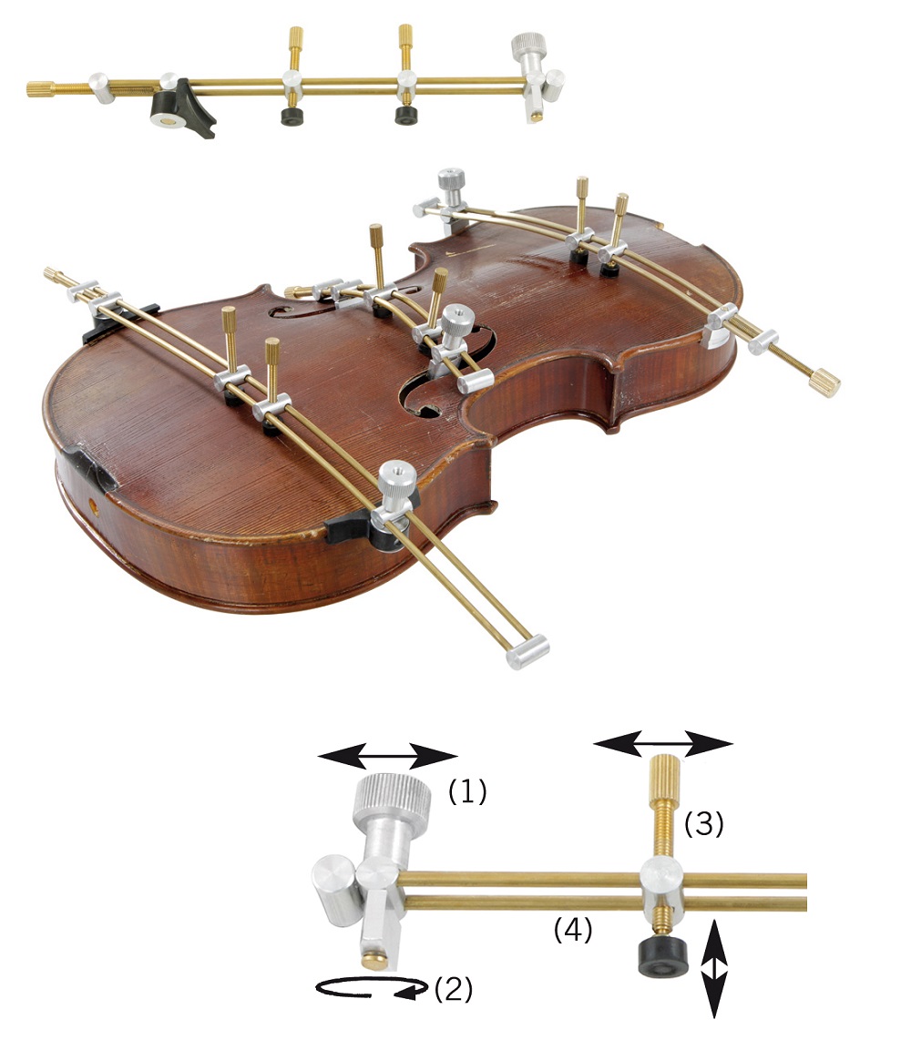 pogumované čelisti, housle/viola - 155 mm 